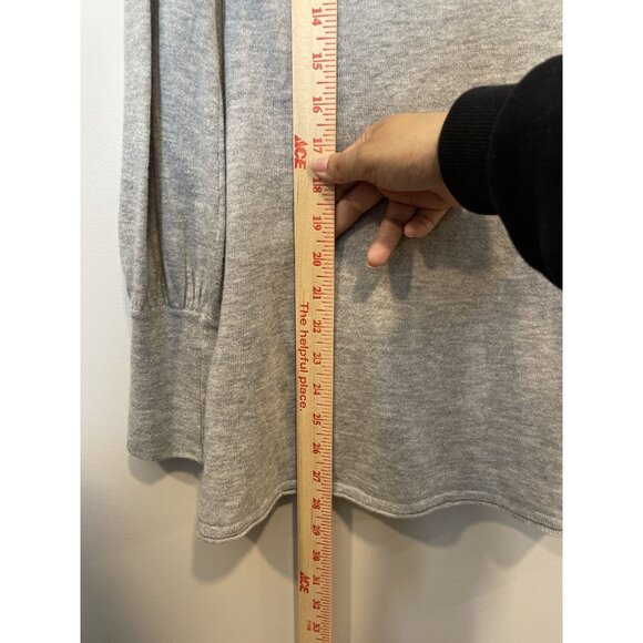 Sparrow Soft Grey Cozy Open Front Cardigan Size Small Casual Cashmere Blend - Picture 7 of 9